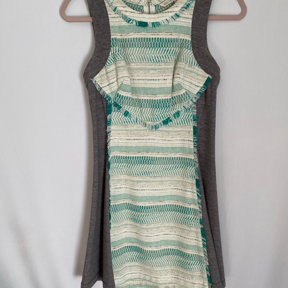 Tweed and knit dress